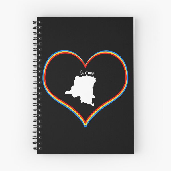 Item preview, Black heart Republic of the Congo map designed and sold by Astralia.