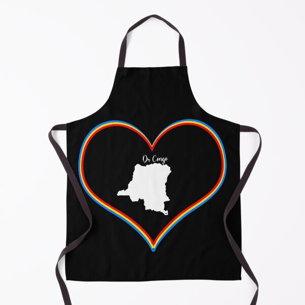 Item preview, Black heart Republic of the Congo map designed and sold by Astralia.