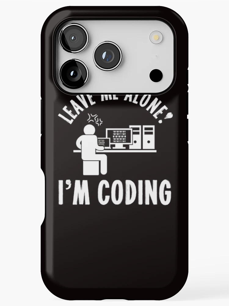 Thumbnail 1 of 4, iPhone Case, Coder Programmer Software Debugging Coding Computer Science designed and sold by TomGiantDesigns.