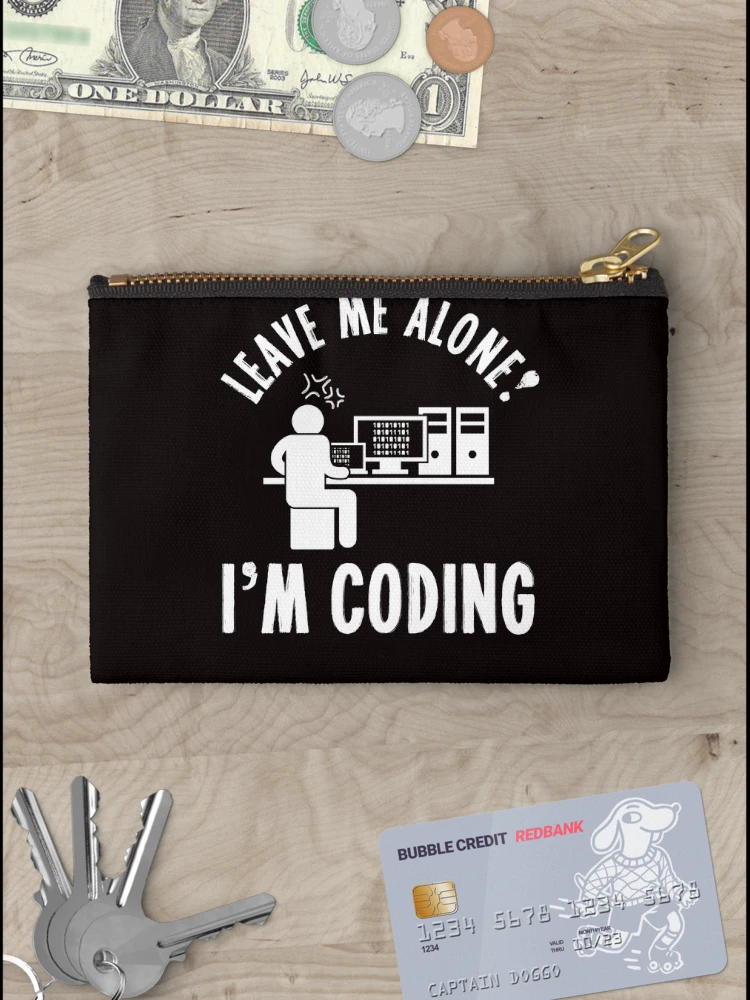 Thumbnail 3 of 4, Zipper Pouch, Coder Programmer Software Debugging Coding Computer Science designed and sold by TomGiantDesigns.