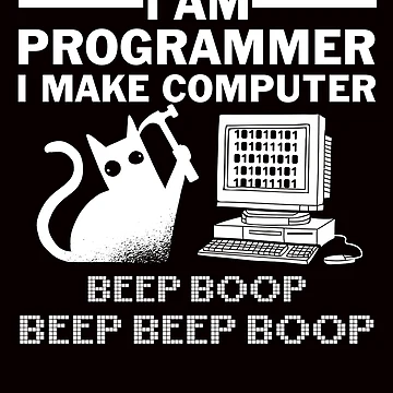 Artwork thumbnail, Programmer Cat Internet Computer Science Programming Coding by TomGiantDesigns