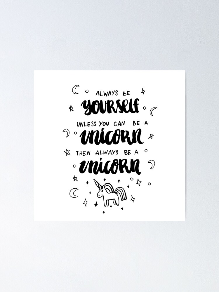 Poster Citation Unicorn Par Viaire Redbubble