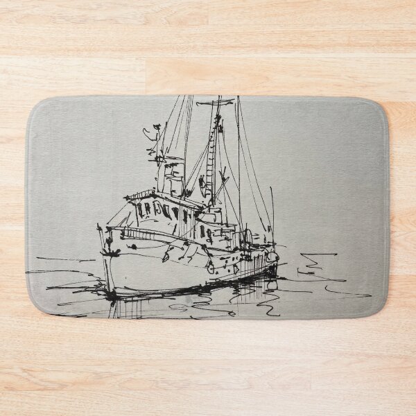Item preview, A fishing boat liner pen sketch designed and sold by TeeBruh.