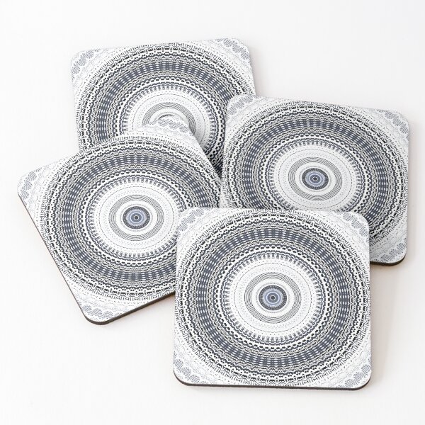 Item preview, White Blue Boho Mandala designed and sold by Sheila Wenzel Ganny.