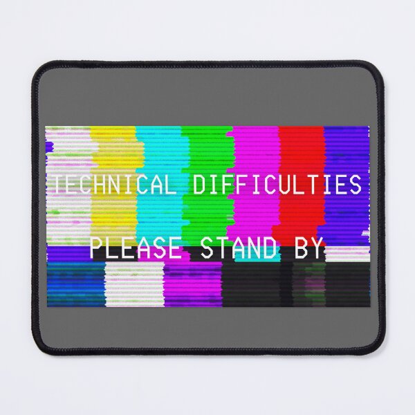 Item preview, Vintage Glitchy Technical Difficulties Please Stand By Color Bars Test Pattern designed and sold by Purple Fern Art.