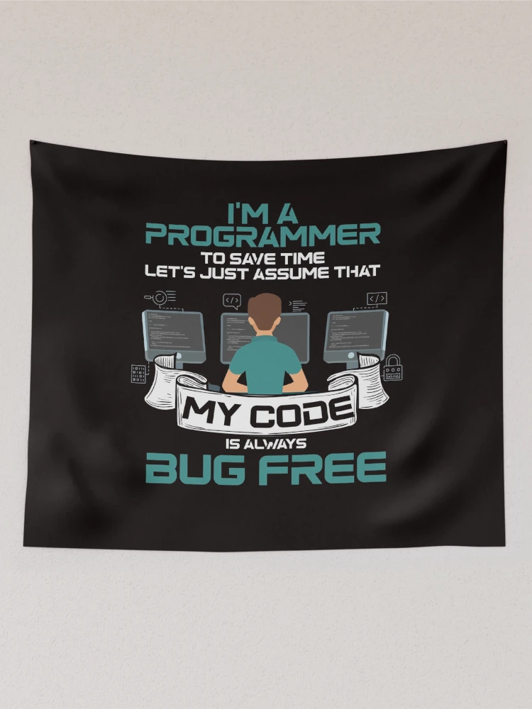 Thumbnail 2 of 3, Tapestry, Programmer Coder Debugging Software Computer Science Coding designed and sold by TomGiantDesigns.