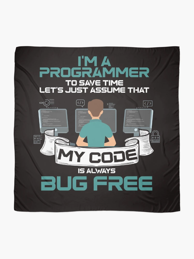 Thumbnail 2 von 3, Tuch, Programmierer Coder Debugging Software Informatik Codierung designt und verkauft von TomGiantDesigns.