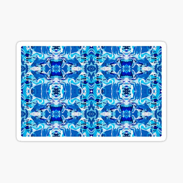 Blue Abstract Painting Sticker