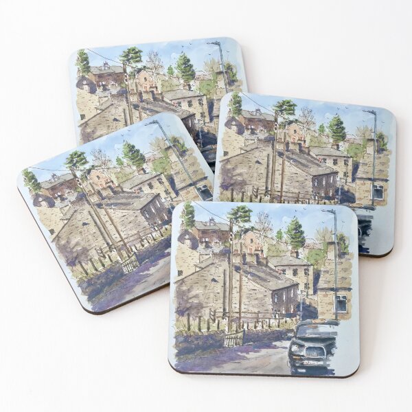 Item preview, Cow Lane, Bollington Watercolor Sketch Painting designed and sold by TeeBruh.