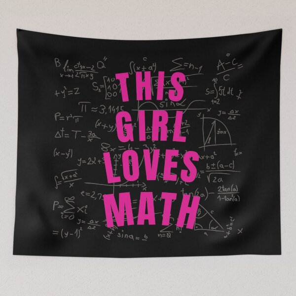 Item preview, THIS GIRL LOVES MATH  designed and sold by BronikowskiART.