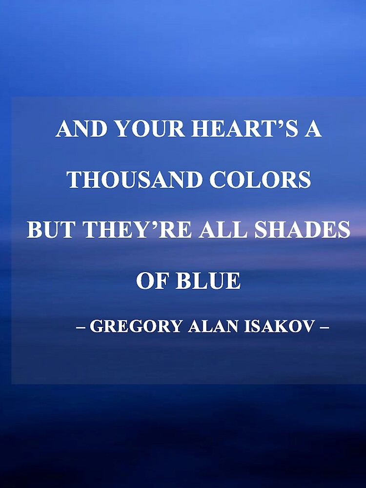 "All Shades Of Blue Gregory Alan Isakov Lyrics " Scarf for Sale by