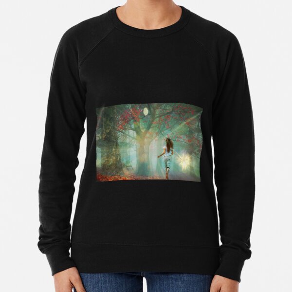 The Traveler and the Orb Forest Lightweight Sweatshirt