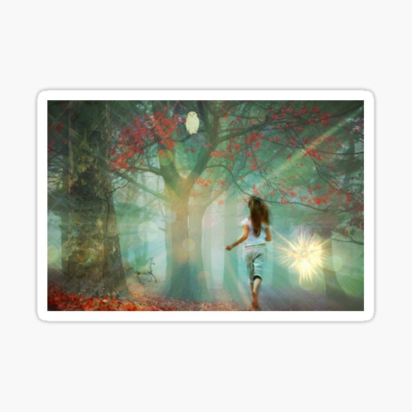 The Traveler and the Orb Forest Sticker