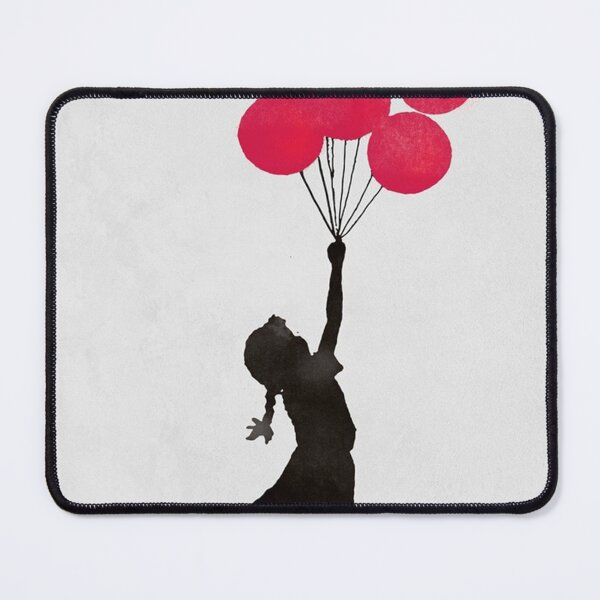 Item preview, Banksy - Floating Girl balloon red poster  designed and sold by nachitastabi.
