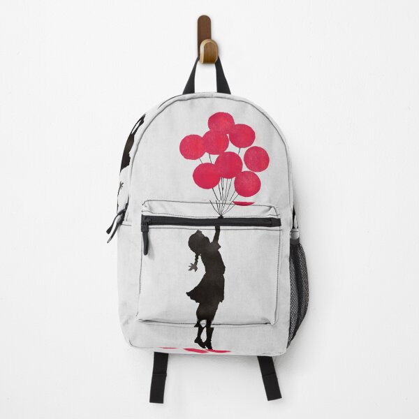 Item preview, Banksy - Floating Girl balloon red poster designed and sold by nachitastabi.