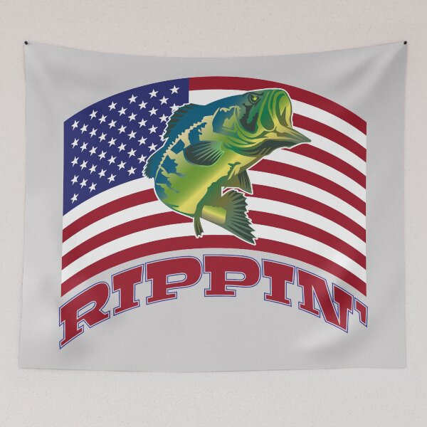 Item preview, RIPPIN' Bass Fishing designed and sold by Warrior Veteran Clothing.