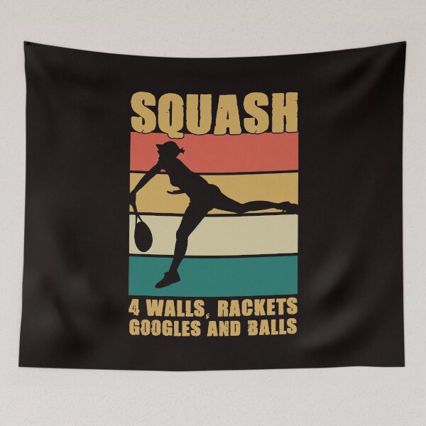 Item preview, Vintage Squash Player Racket Indoor Tennis Match Trainer designed and sold by TomGiantDesigns.