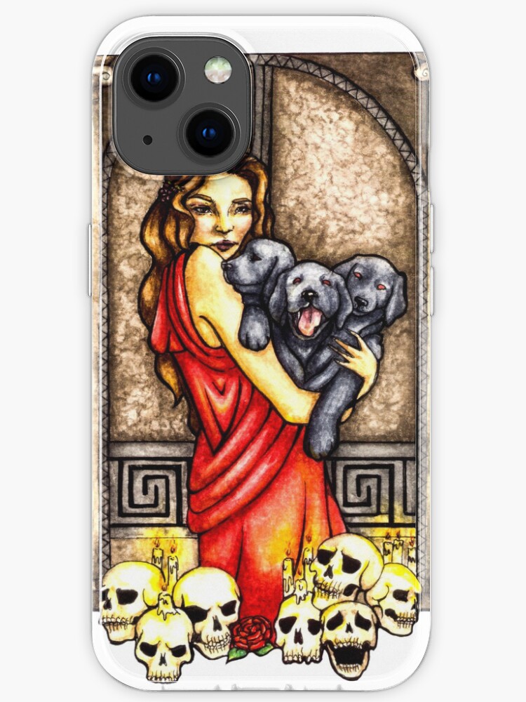 Persephone And Cute Cerberus Iphone Case By Darkynere Redbubble