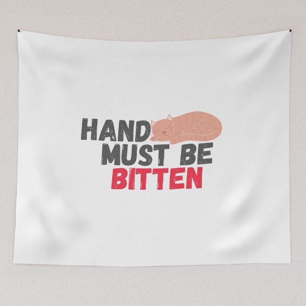 Item preview, Hand Must Be Bitten kitten lover cat bite hands designed and sold by Magicalair.