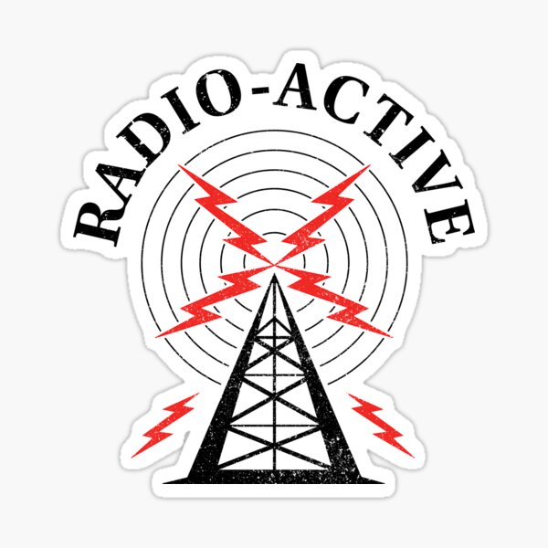 Fluo sticker amateur radio : Radio amateur à bord !