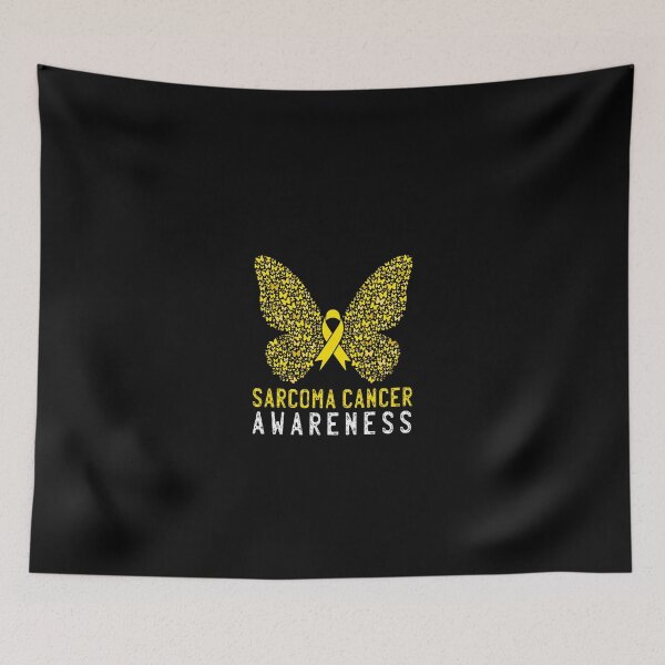 Item preview, Butterfly Sarcoma Cancer Awareness Yellow Ribbon Support designed and sold by maximjki.