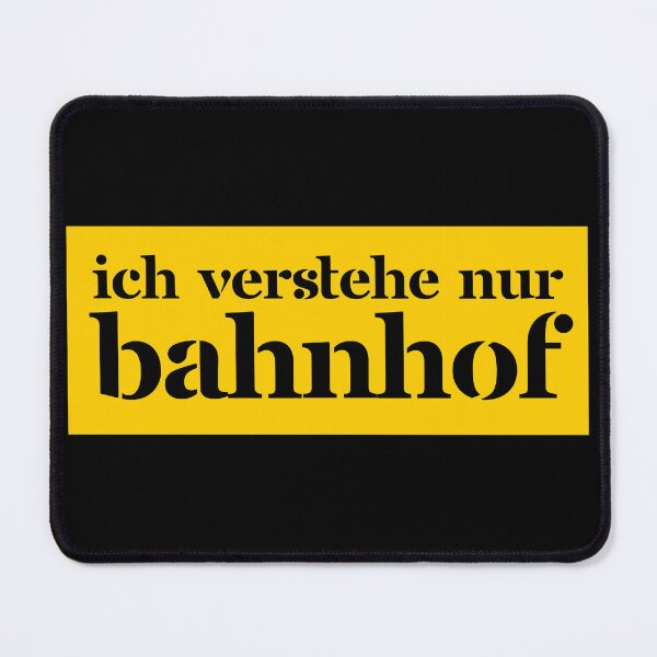 Item preview, Ich Verstehe Nur Bahnhof I Only Understand Train Station Yellow Rectangle - German designed and sold by ElementJourney.