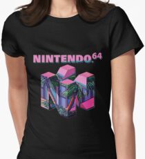 Nintendo 64 Ästhetik Tailliertes T-Shirt für Frauen