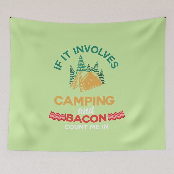 Item preview, If it involves Camping and Bacon designed and sold by LGMmugsdesign.