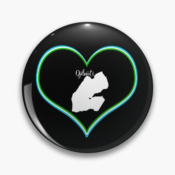 Item preview, Black heart map Djibouti designed and sold by Astralia.