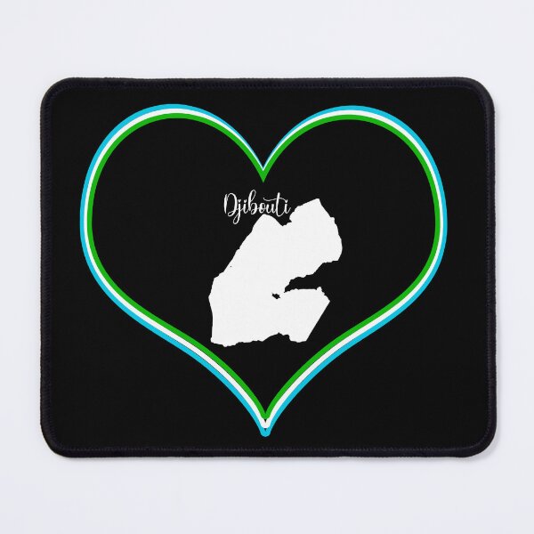 Item preview, Black heart map Djibouti designed and sold by Astralia.