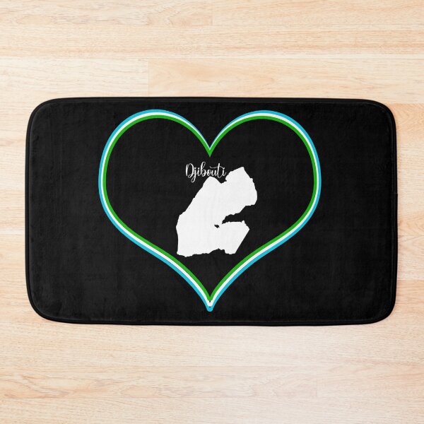 Item preview, Black heart map Djibouti designed and sold by Astralia.