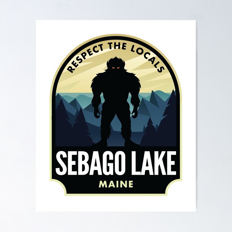 Sebago Lake Maine Bigfoot Sasquatch Sticker