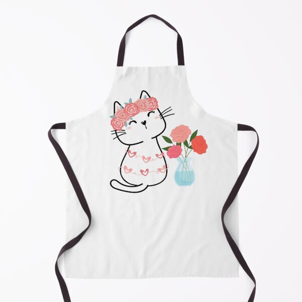 Item preview, cat with flowers designed and sold by EMIPRINCESS.