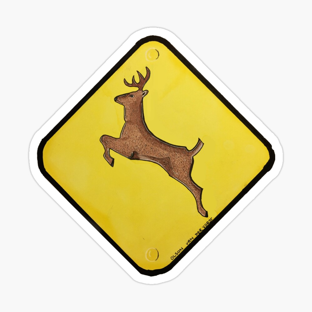 deer crossing sign