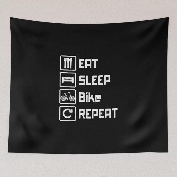 Item preview, Eat Sleep Bike Repeat Funny Biking Classic T-Shirt designed and sold by samirdari7.