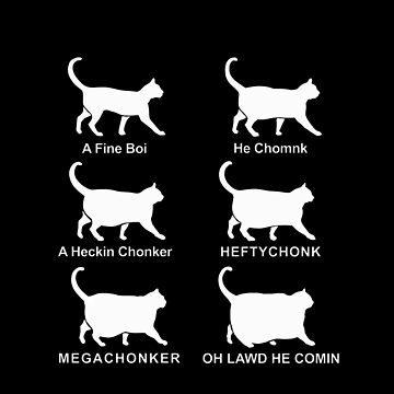 Feline Conk Chart, Funny Chonk Cat Meme | Poster