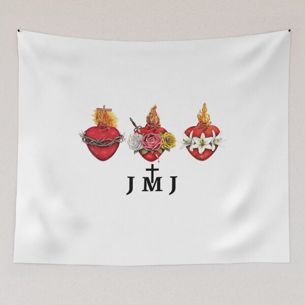 Item preview, Holy Family Hearts Sacred Heart of Jesus, Immaculate Heart of Mary and Most Chaste Heart of Joseph, Holy Family Hearts designed and sold by SusurroBendito.