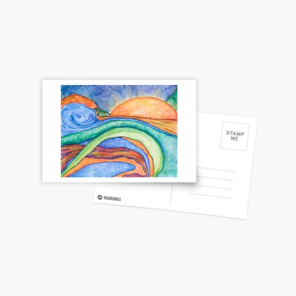 The Sunrise, Mixed Media Postcard