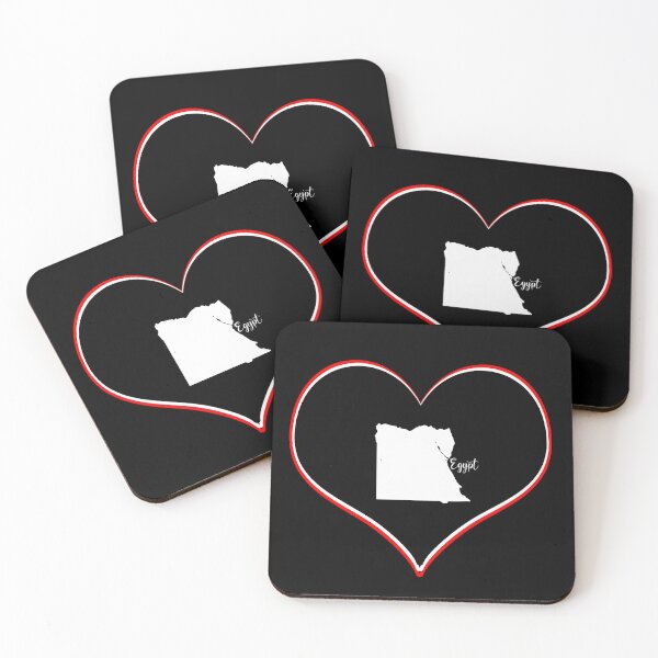 Item preview, Black heart map Egypt designed and sold by Astralia.