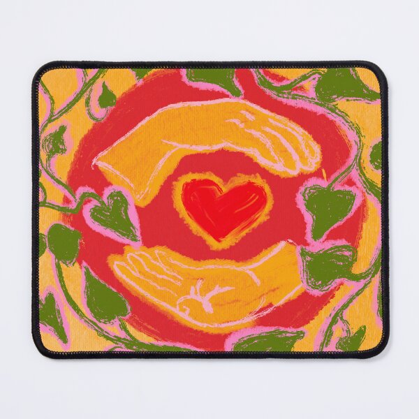 Item preview, Heart in Hands, Pothos, Yellow and Red Digital Screenprint, Center Love designed and sold by fancysarah.