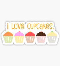 I Love Cupcakes Sticker