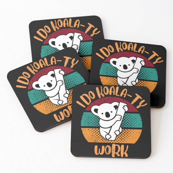 Item preview, I Do Koala-ty Work Funny Koala Vintage Retro designed and sold by S-JDesigns.