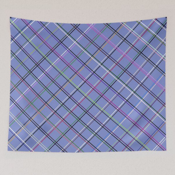 Item preview, Multi color Check With Blue Background Patterned designed and sold by risingrocket.
