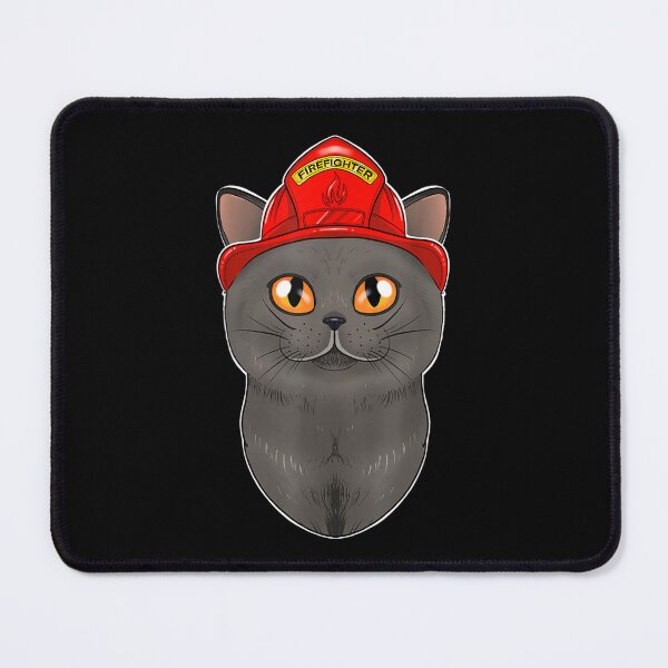 Item preview, Cat Lover I Fireman Cat I Firefighter British Shorthair Cat  designed and sold by terrycar.