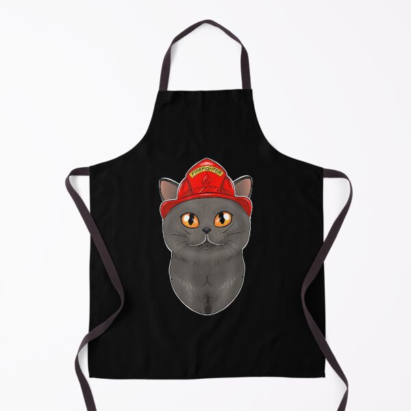 Item preview, Cat Lover I Fireman Cat I Firefighter British Shorthair Cat designed and sold by terrycar.