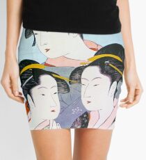 Kitagawa Utamaro - Three Beauties of the Present Day Mini Skirt