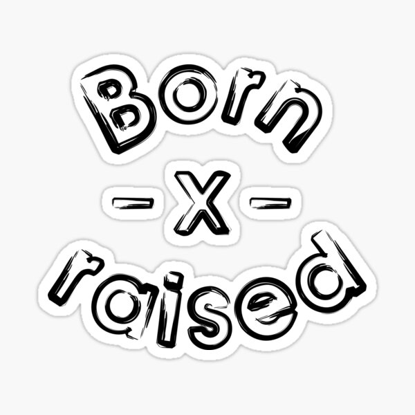 Men's Born x Raised Black Los Angeles Rams Chrome Rocker T-Shirt