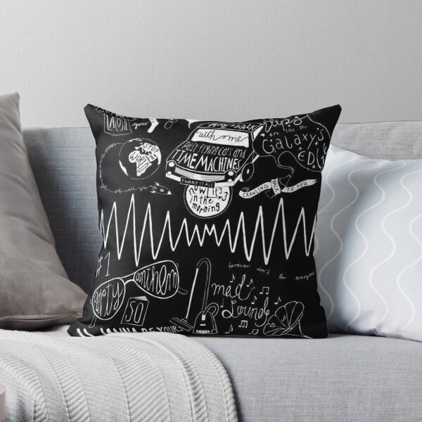 Black Monkeys Throw Pillow