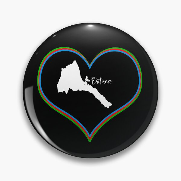 Item preview, Black heart map Eritrea designed and sold by Astralia.