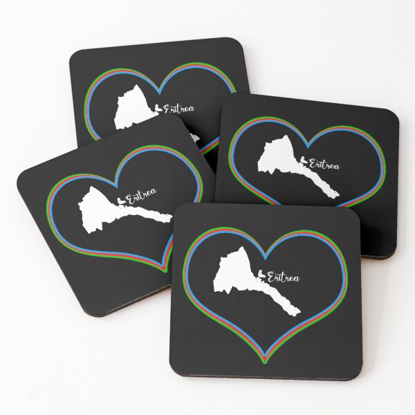Item preview, Black heart map Eritrea designed and sold by Astralia.